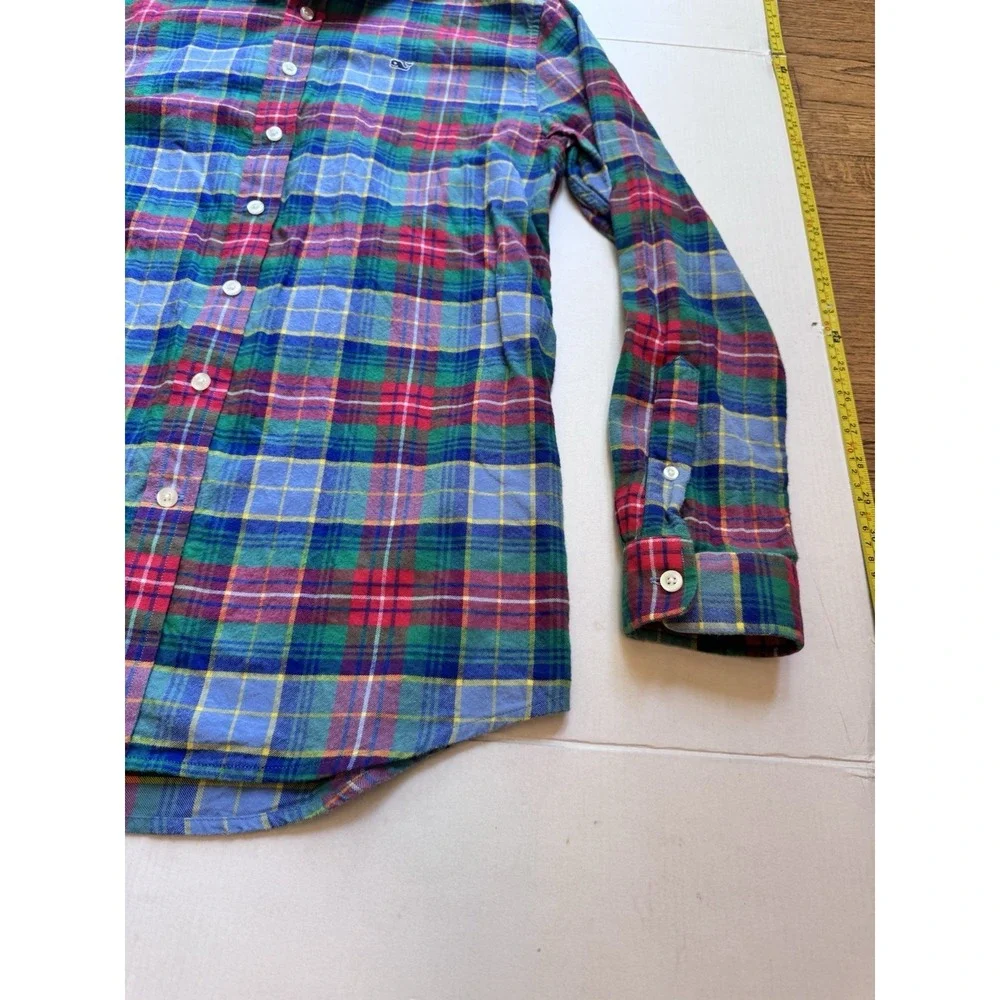 Boy's/Kid's‎ Vineyard Vines Long Sleeve Plaid Button Down Shirt Size Xl (18)